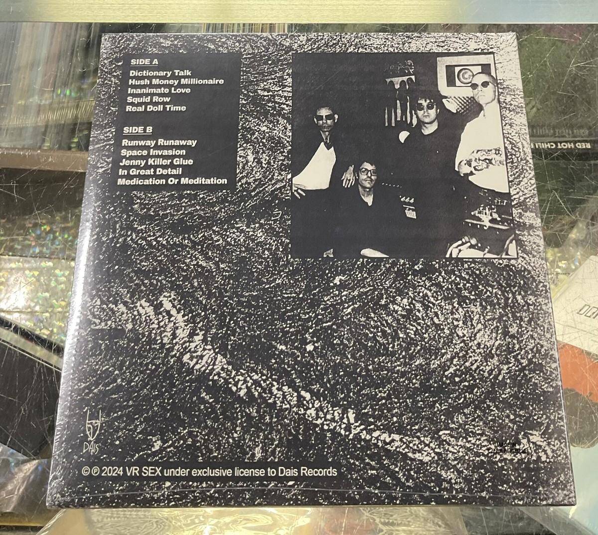 VR Sex - Hard Copy LP On Black In Clear Colored Vinyl Psychedelic Punk Rock 