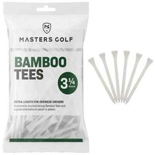 Image of Masters Golf Bamboo White Wooden Golf Tees 2 1/4" 53mm 2 3/4" 70mm 3 1/4" 83mm