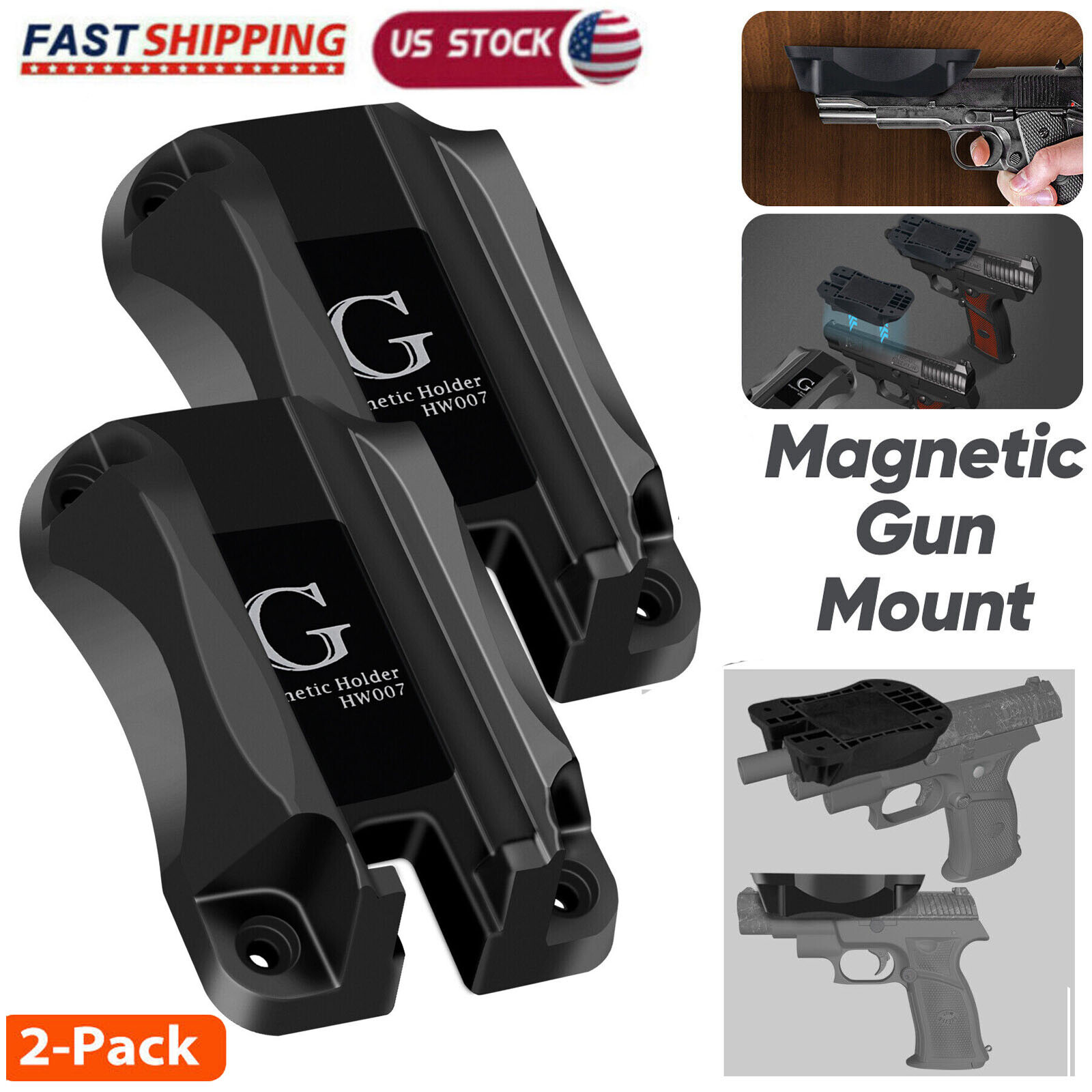 Concealed Gun Pistol Holder For Car Gun Mount Under