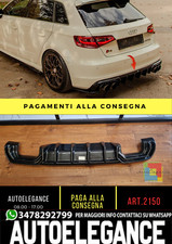 ⭐2150 Diffusor Passend Für Audi A3 8V 2012-2016 Sline S3 Schwarz Glänzend 2+2⭐