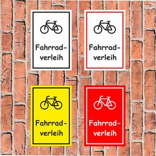 Schild Fahrradverleih - in 4 Größen - S00050-092