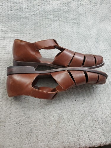 Cole Haan Fisherman Sandals Mens Size 13 Brown Leather Comfort Casual Shoes - Picture 5 of 10