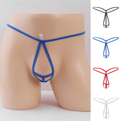 Herren-Tanga G-String O-Ring-Loch Offene Scheide Slips Unterwäsche Dessous  