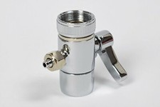 Metal Handle Faucet Adapter Diverter Valve RO Water Filter System to 1/4" Tubing