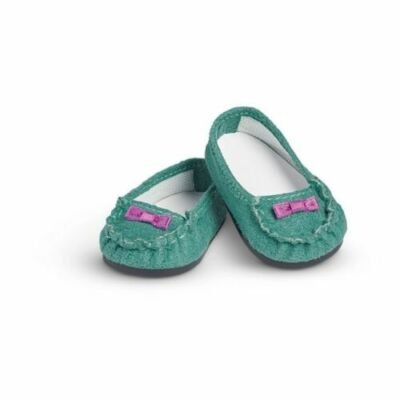 American Girl Teal Moccasins New In Box 