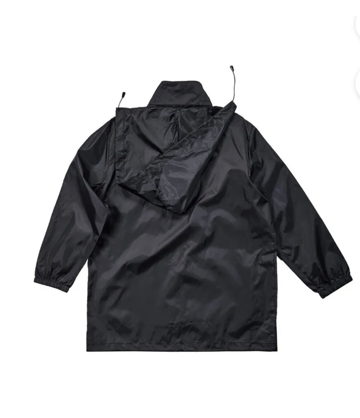 Totes Packable Water Resistant Raincoat, Black, Size L/XL (12-16) - New w/Tags