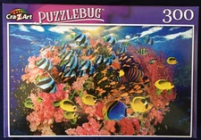 Puzzlebug 300 Piece Jigsaw Puzzle Colorful Fish Swimming Around Pink Coral New