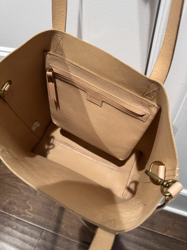 Madewell Transport Tote Cream Leather - Image 2 of 4