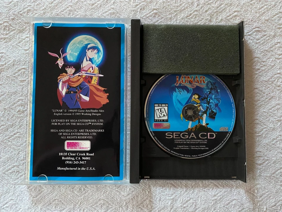 Lunar Eternal Blue Sega CD - NTSC-U/C USA VGC CIB with Reg - Tracked - Image 3 of 4