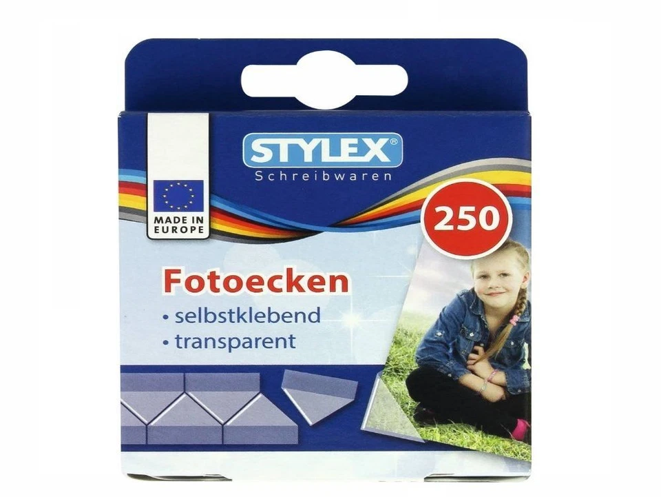 STYLEX 2500 Fotoecken selbstklebend für Ihre Fotografien zum einkleben ins Foto-Album