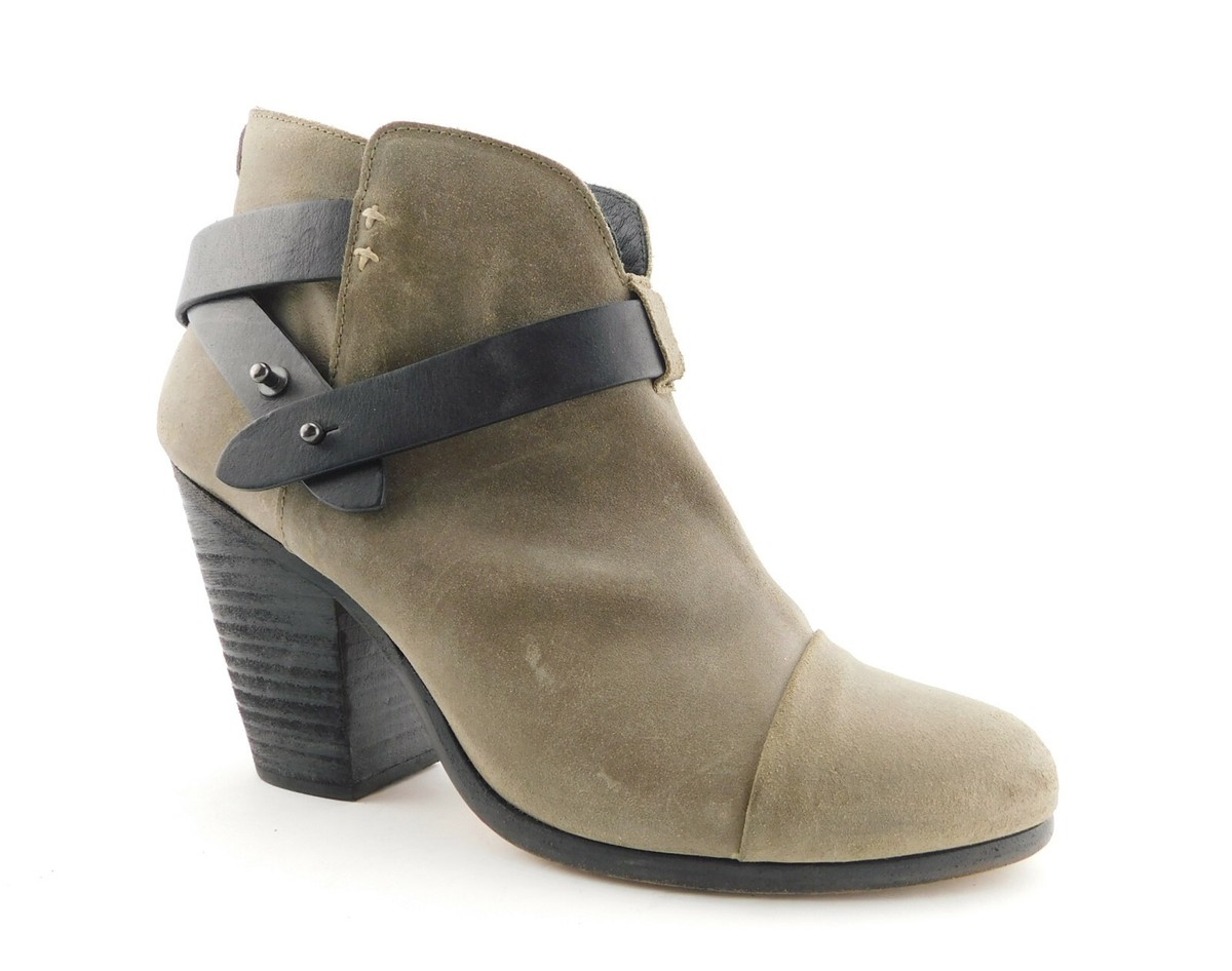 ラグアンドボーン　ハロウブーツ RAG & BONE Size 9 HARROW Taupe Waxed Suede Ankle Booties