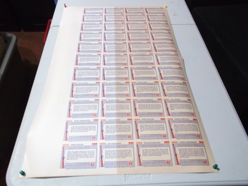 1988 Nestle Baseball Dream Team Uncut Sheet Schmidt Boggs Puckett HOF - Picture 7 of 10