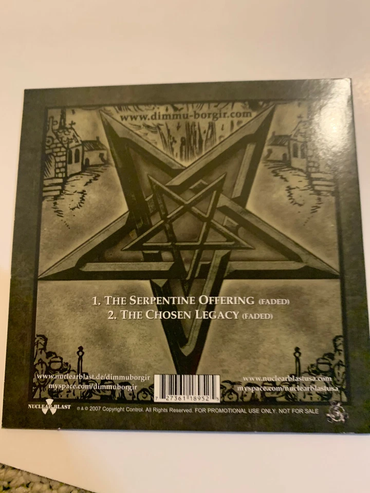  Dimmu Borgir ‎ In Sorte Diaboli 2 Track Sampler 2007 Black Metal Rare Near Mint Foto 3 de 3