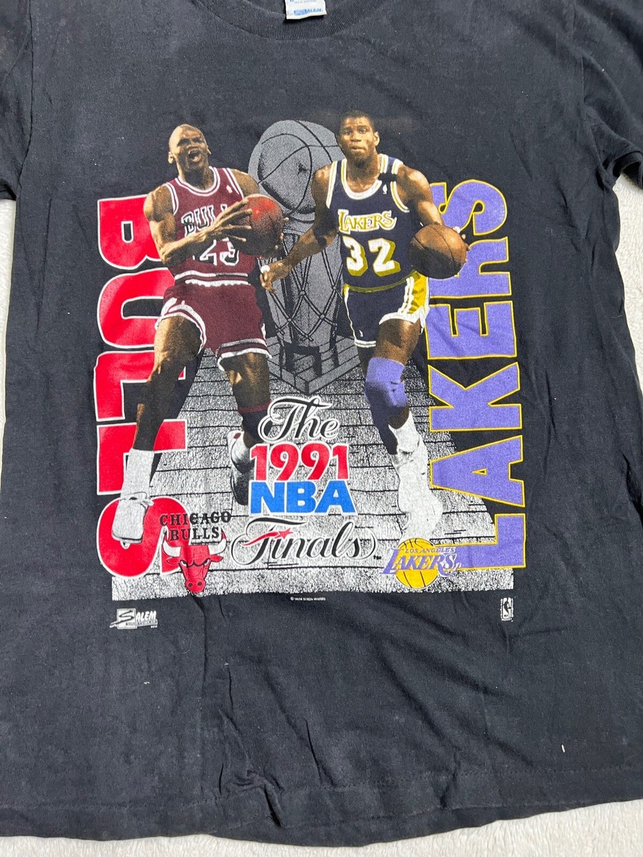 1991 NBA Finals T-shirt - Jordan VS Magic Johnson Chicago