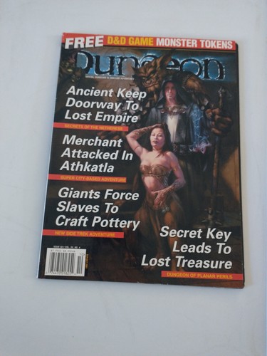 TSR Dungeon Mag  #88 "Ancient Keep Doorway to Lost Empire, Monster Token Mag VG - Picture 1 of 6