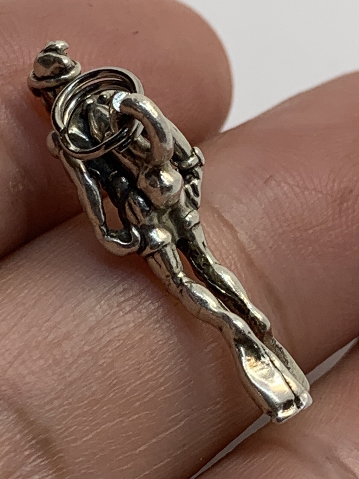 Handcrafted Solid 925 Sterling Silver SCUBA DIVER… - image 6