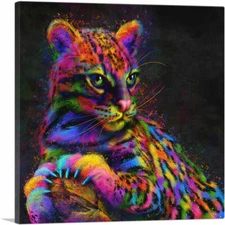 ARTCANVAS Ocelot Wild Cat Animal Canvas Art Print