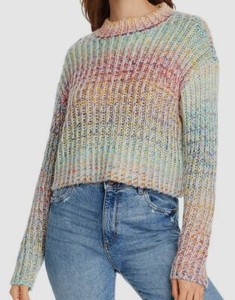 rainbow mock neck