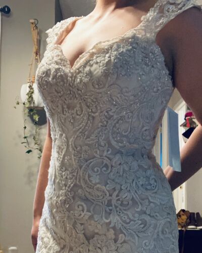 Tulle Cap Sleeve Mermaid Wedding Dress