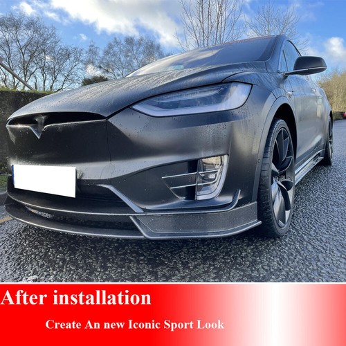 Fit For Tesla Model X SUV 2016-2024 REAL CARBON Side Skirt Extension Lip Spoiler - Picture 7 of 14