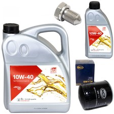 Huile Moteur Kit 10W-40 6 Litre + Filtre à Sm 174 + Hélice pour Audi A6 Skoda VW
