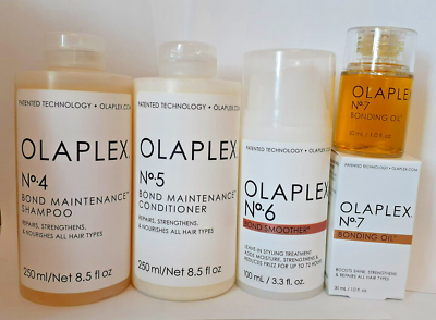 Olaplex No.4 Shampoo, No.5 Conditioner, No.6 Bond Smoother & No.7