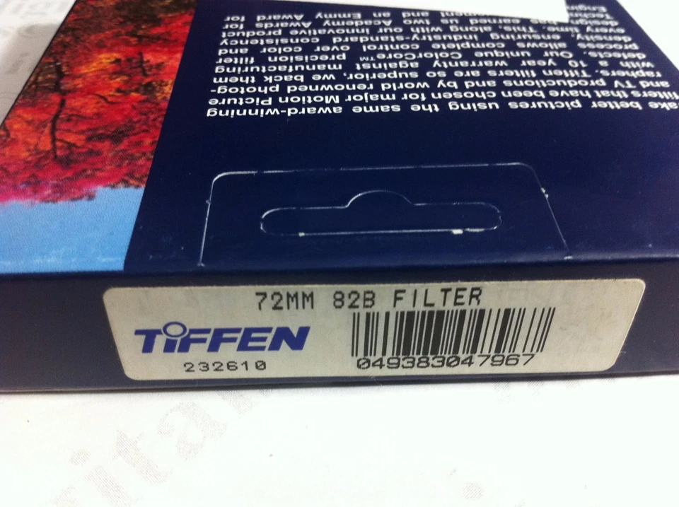 72mm TiFFEN 82B 82-B 82 B Light Balancing Blue Glass Lens Filter 72 mm 7282B - Image 4 of 4