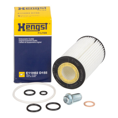HENGST E11H02D155 Ölfilter + Schraube für MERCEDES C-/E-/S-KLASSE M112 M113 M272