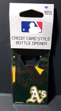 Oakland A's Athletics MLB Baseball Credit Card Style Bottle Opener Team PROMARK