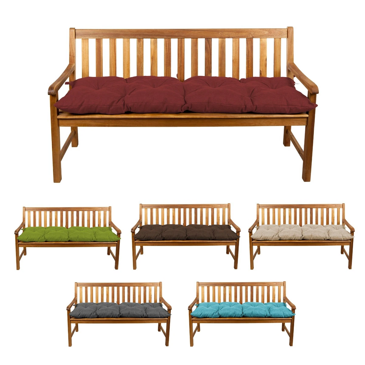 Cuscino per panca da giardino, 2/3 posti, per esterni e interni, per sedie per sala da pranzo, 100/120 cm, cuscino per dondolo (80 x 40 x 3 cm, colore: celeste