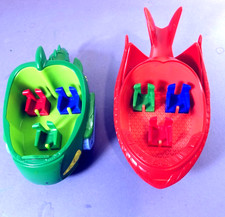 2 PJ Masks Hero Set CARS Vehicles Gekko Mobile  Red Owlette 3-Seater No Figures