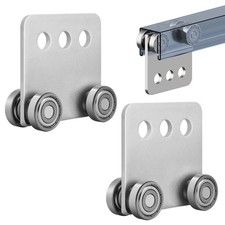 2Pcs 4 Wheel Trolley Assembly Rollers Four Bearing Trolley Assembly for 1-5/8...