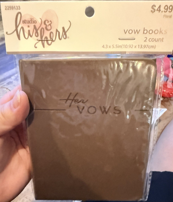 Studio His & Hers Her Vows Guest Book Set 2 Count Brown Modern 4.3x5.5"