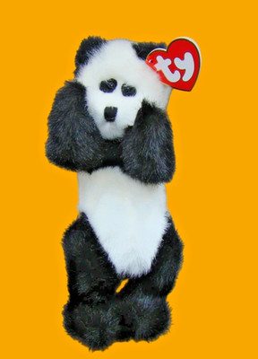 Ty Checkers King Me Panda PVC Pellets 1993 Attic Treasures