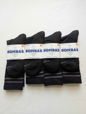 BOMBAS Socks Men Women Unisex Large Calf Crew Honeycomb (Lot of 4) SAME DAY SHIP