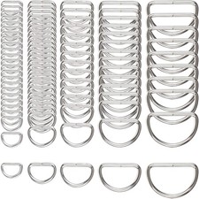 D Rings for Sewing, Metal D Ring - Set of 90