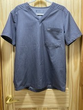 FIGS Men s Technical Collection V-Neck Scrub Top Sz. M Gray Solid