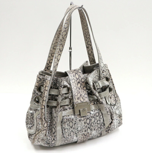 JIMMY CHOO Ramona Tote Bag leather×Python embossed