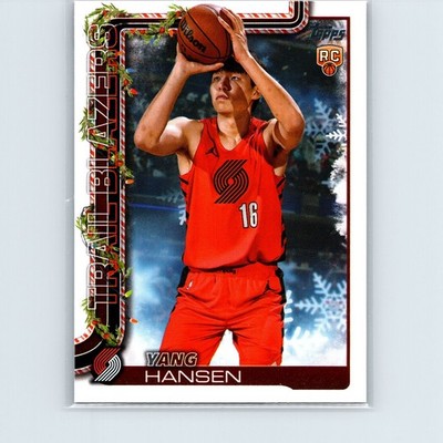 2025-26 Topps Holiday Yang Hansen Rookie #H176 Portland Trail Blazers