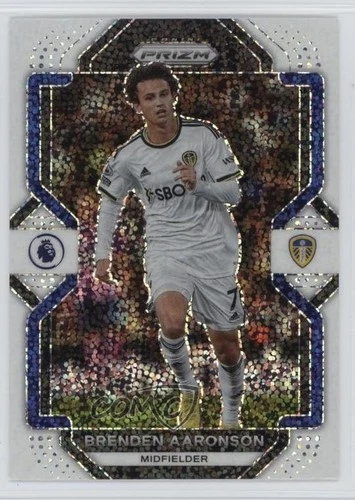 2022-23 Panini Prizm Premier League White Sparkle Prizm Brenden Aaronson #259