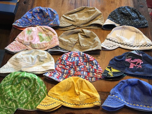Lot of 12 Welding Biker Cap Hats,Multi Colored,Vintage,Small 6 7/8,22" Around
