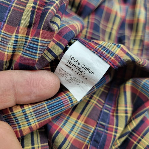 Gitman Bros Shirt Mens XL Plaid 40th Anniversary Button Down Made USA Cotton Vtg - Picture 5 of 9