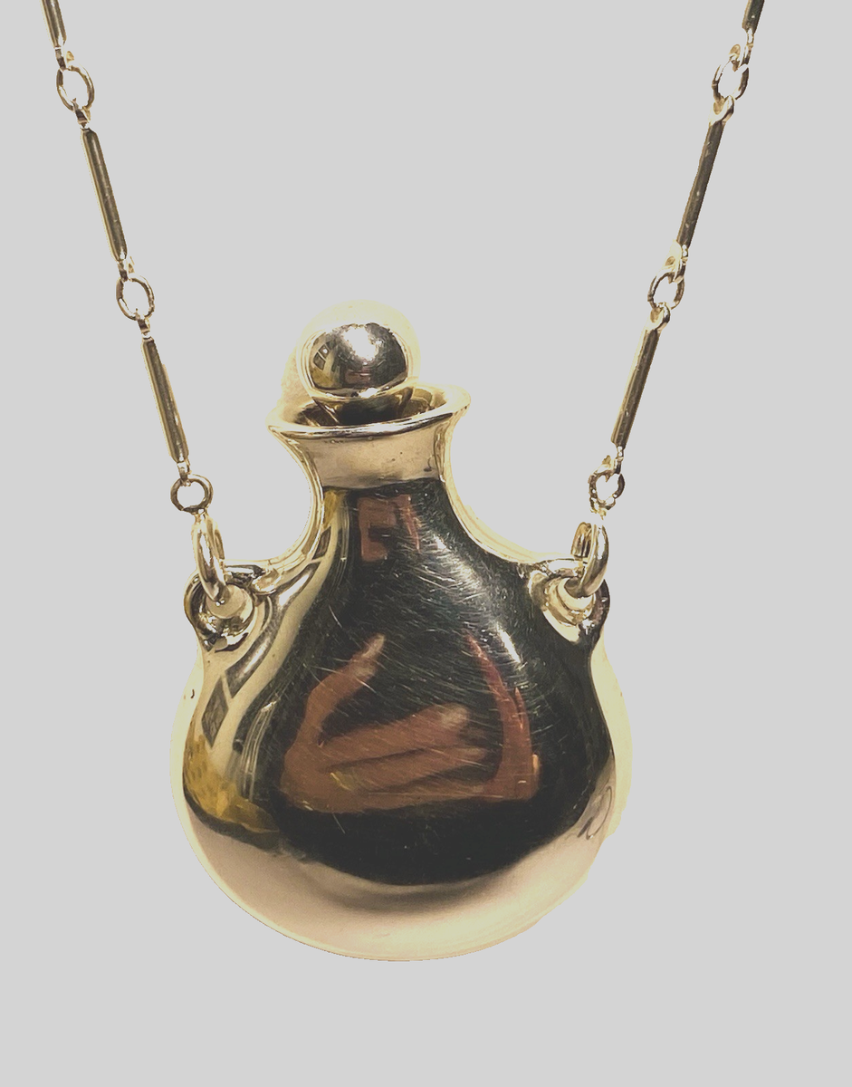 Rare Rare Halston Elsa Peretti Sterling Silver Perfume Necklace | eBay