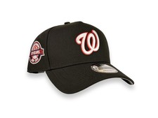Washington Nationals MLB New Era Cap 9FORTY A-Frame Snapback Hat Black