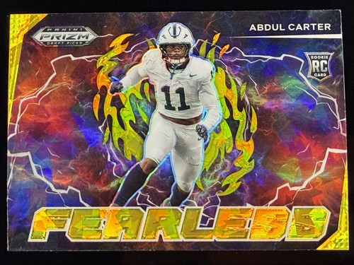 2025 Panini Prizm Draft Picks - Fearless Abdul Carter #F-ACR Gold Ice Prizm (RC)