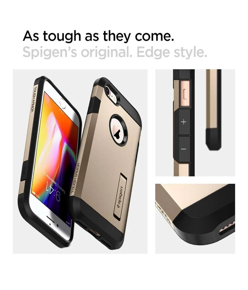 Spigen iPhone 8 / iPhone 7 Tough Armor 2 Funda/Funda - Oro Champagne Foto 4 de 4