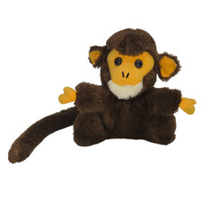 DaKim Monkey Plush Stuffed Animal Toy Brown Orange 11 Inch Vintage