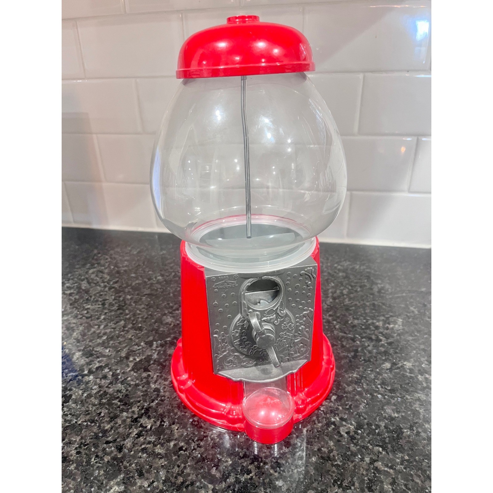 Carousel Red Gumball Machine Candy Dispenser Vintage 1985