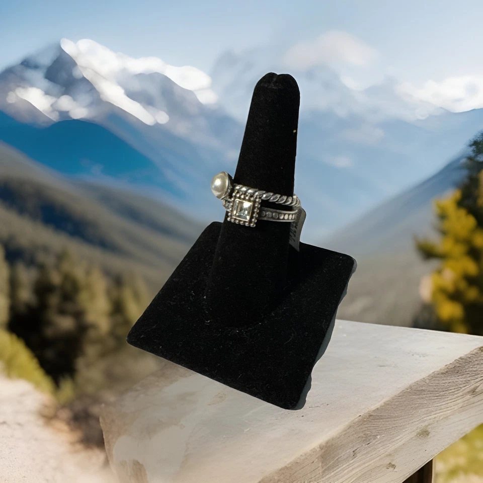 Juego de 2 anillos Brighton TWINKLE talla 7 nuevo con etiquetas lista $72 Foto 2 de 3