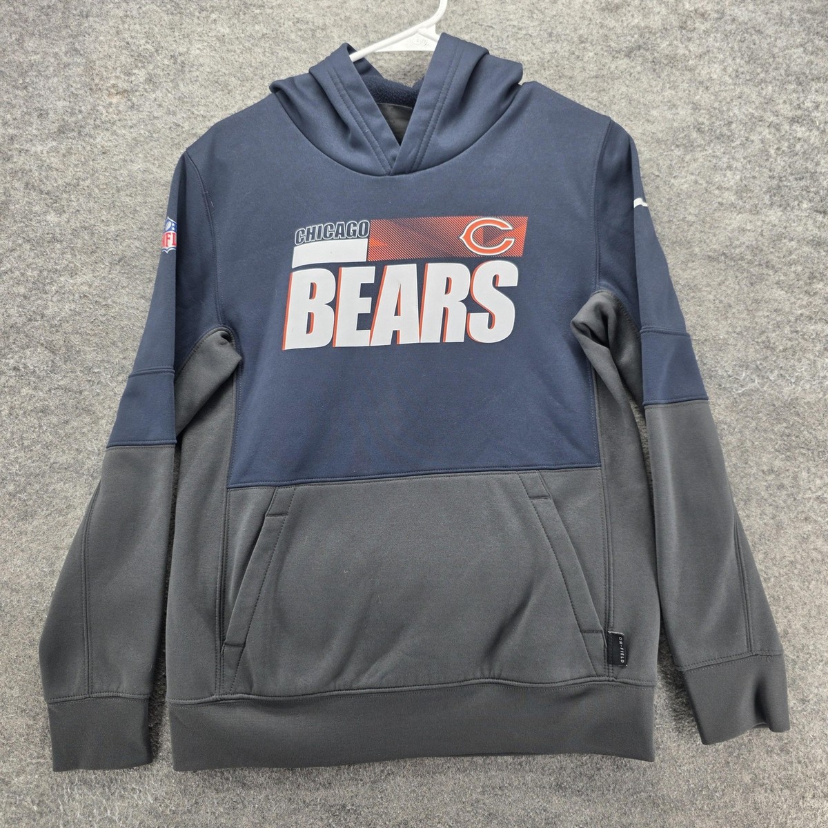 Chicago Bears Sweatshirt Boys L Gray NFL Football Nike Dri-FIT
